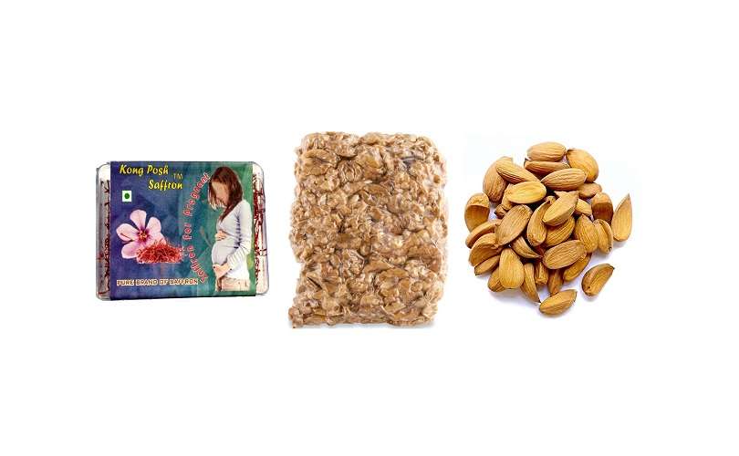 Saffron for pregnant, kashmiri mamra badam, kashmiri walnut kernals