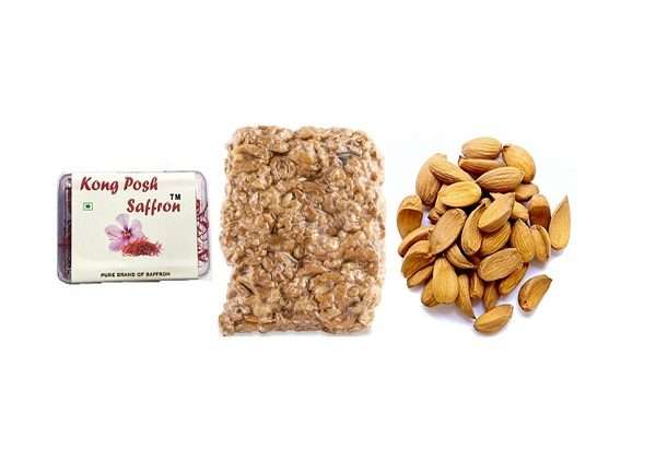 Original Saffrron, Kashmiri Walnut Kernals, Kashmiri Mamra Almonds