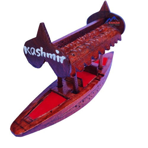 Wood Carved Kashmiri Boat - Kashmiri Shikara - Kashmiri Art - Decorative Showpiece - Image 3